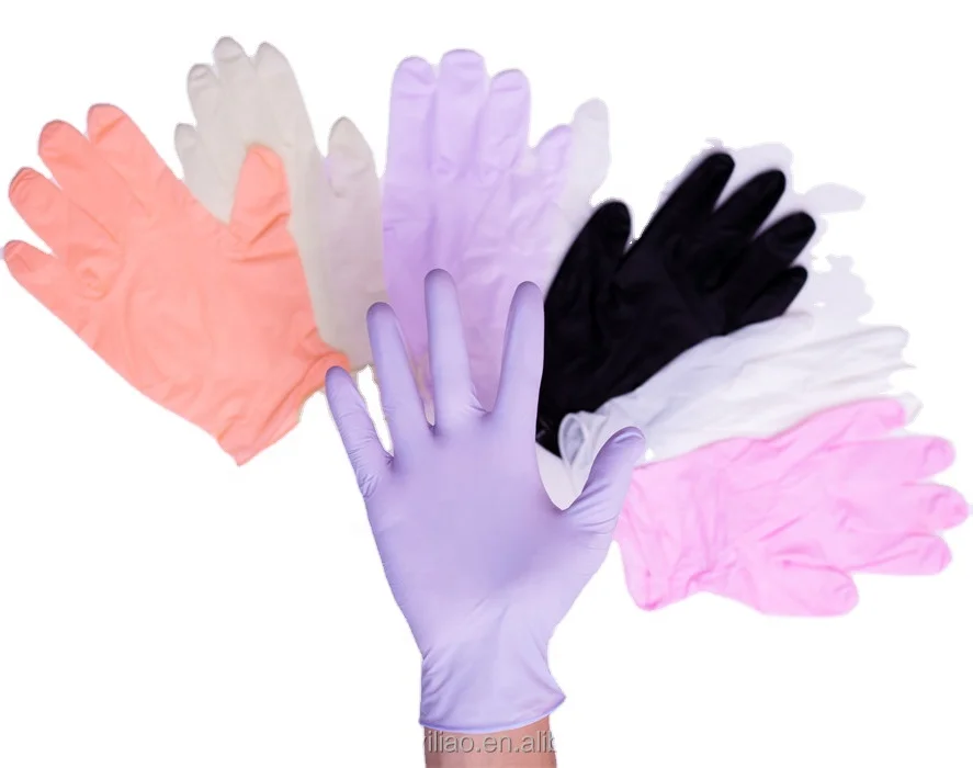 Новое поступление, длинные манжеты, нитриловые зеленые перчатки