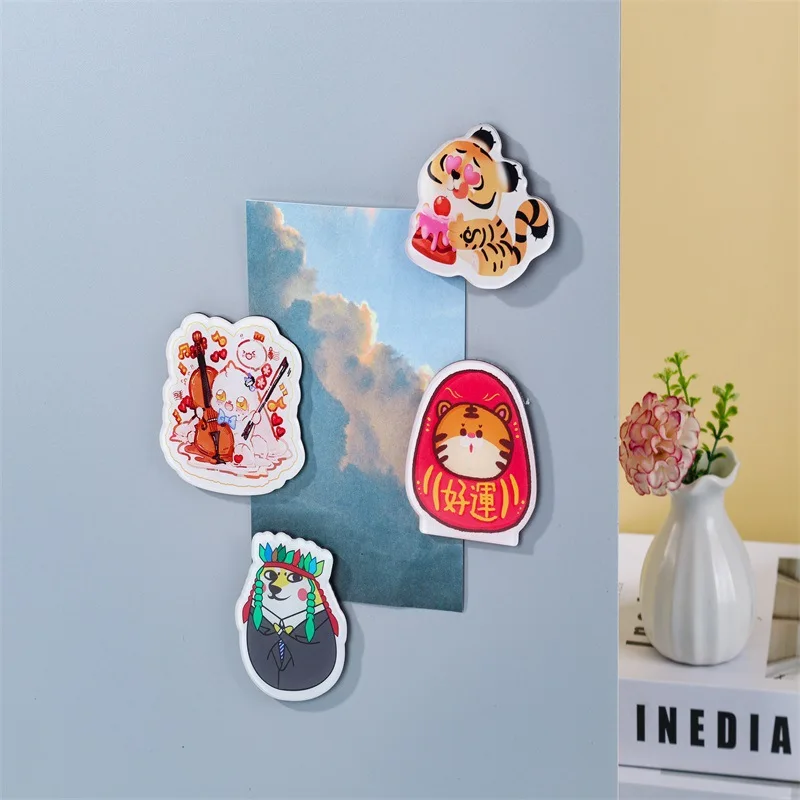 Hot Selling High Quality Children Education Acrylic Magnetic Stickers Home Letters Teaching Cartoon Refrigerator Magnets