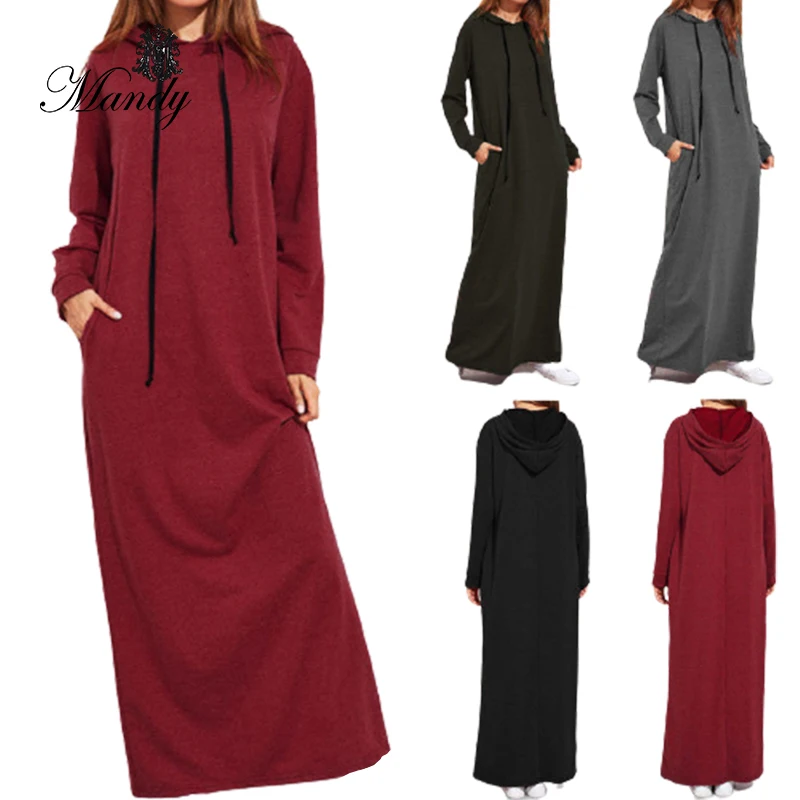 2021 autumn long dress hoodies casual dress plus size Women Dresses