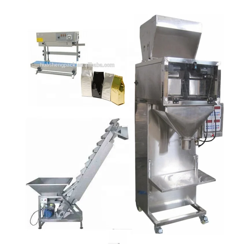 HS1000K semi automatic detergent powder and sugar weighing packing filling machine for preformed bag