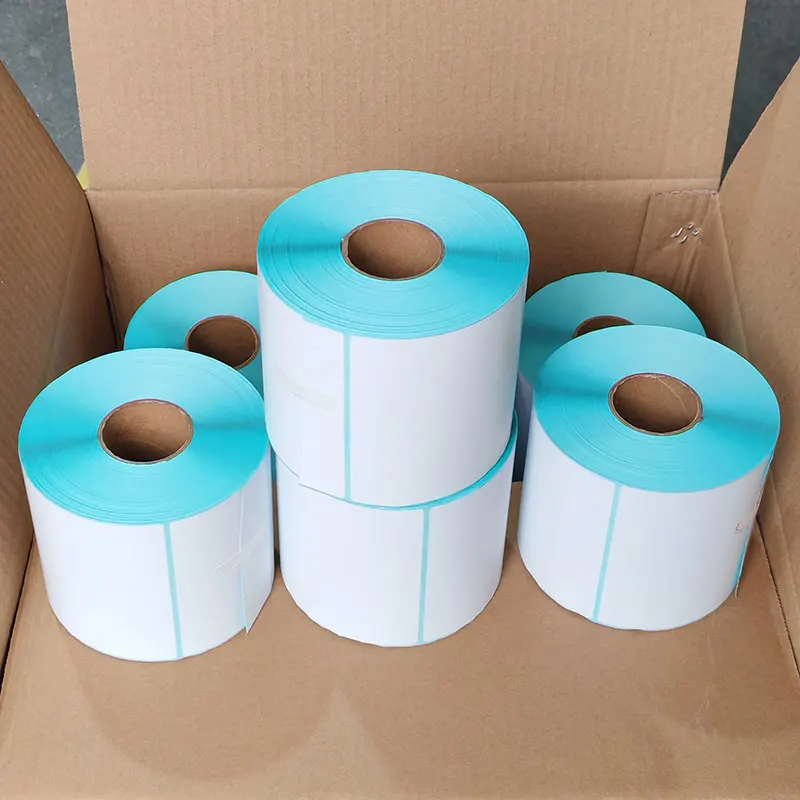 Wholesale 4x6 Shipping Direct Waybill A6 Blank White Custom Printing 100x150 mm Thermal Barcode Paper Labels Sticker Rolls