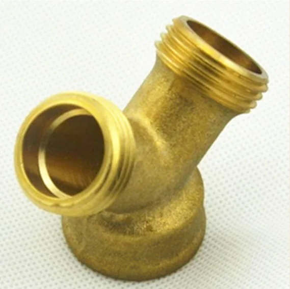 
Brass 2 way hose splitter with valve 