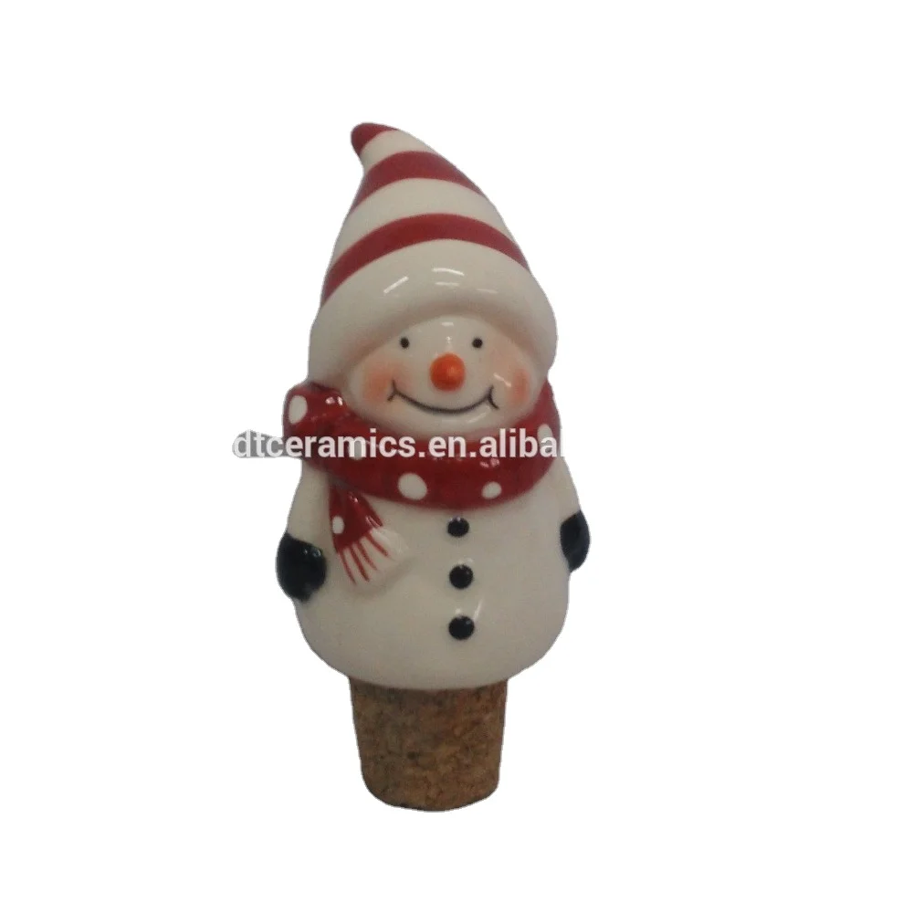 custom ceramic figure bottle topper ceramic animal shaped bottle cap