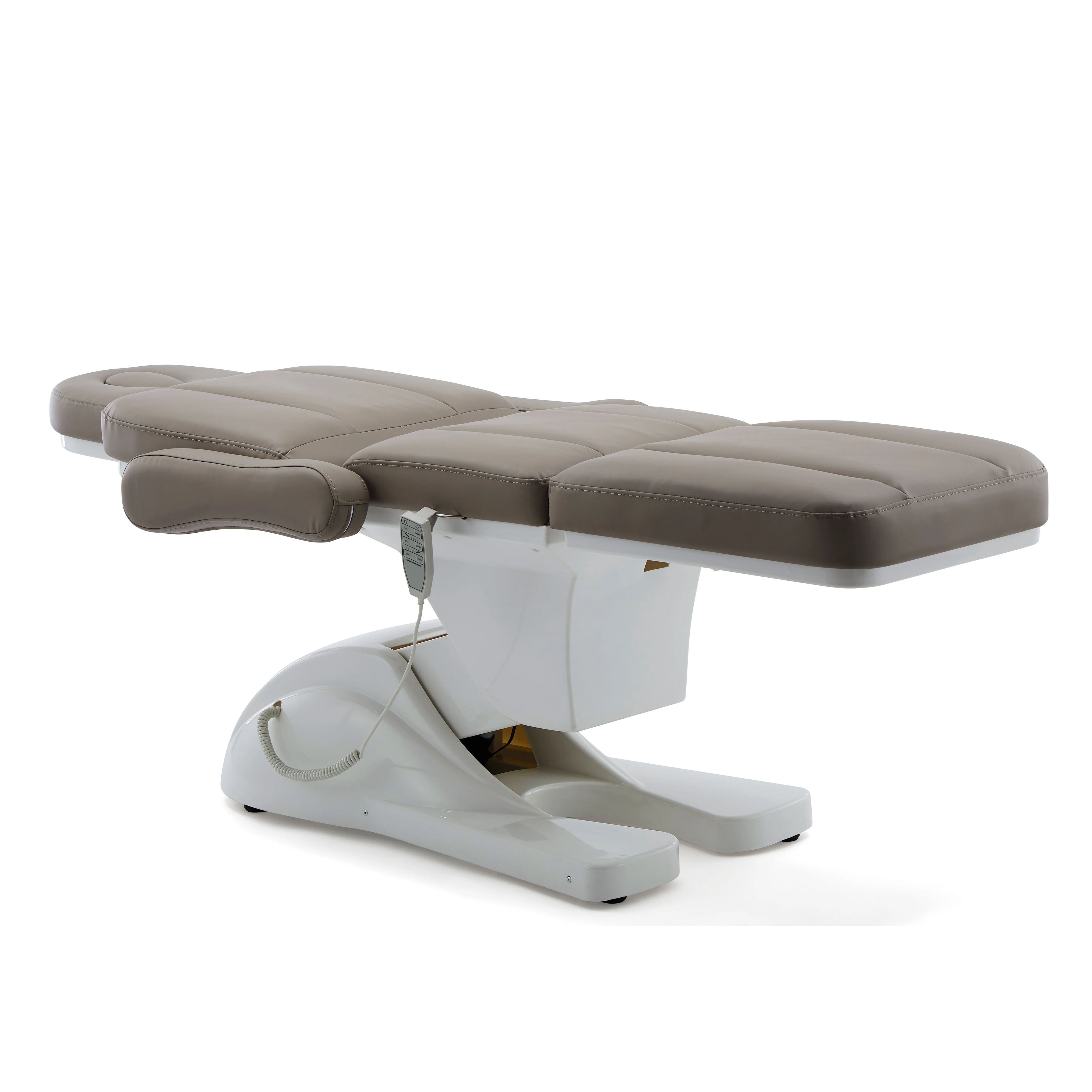 New Arrival High Quality 3 Motors Metal Gold Plated Stainless Steel Base Electric Facial Beauty Salon Bed Spa Massage Table