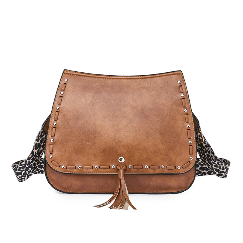 Ladies Retro Saddle Tassel Small Vegan Leather Boho Mini Crossbody Purse Bohemian Clutch Shoulder Messenger Handbags and Wallets