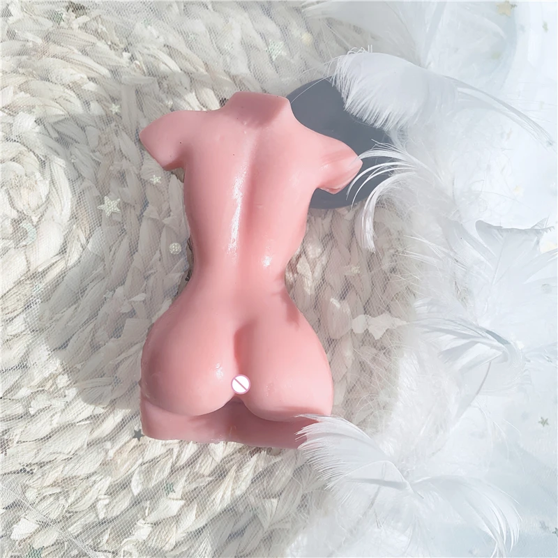 Цементная розовая лента женская форма Ароматизированная соевая человеческая голая изогнутая силиконовая форма для свечи