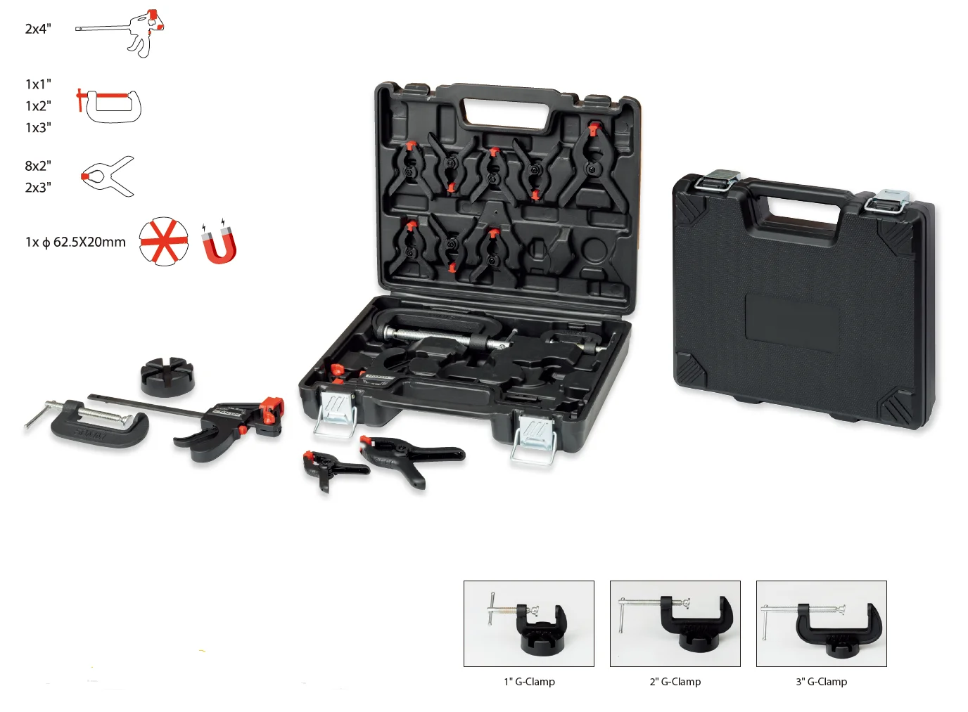 16pcs Plastic Nylon Spring Clamp Woodworking Clamp Set