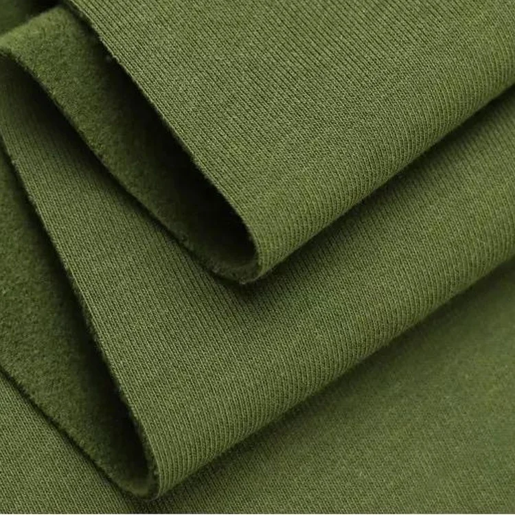 Plain Dyed Quilting Knitted White Cloth Fabric Cotton Fleece Polyester Cotton Terry Fabric Women Garment Imported Dubai