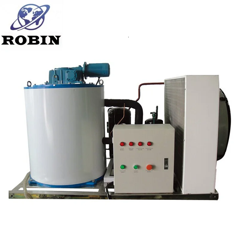 Robin 2 tons Air cooling flake ice machine 2000 kg ice flake machine for fishing