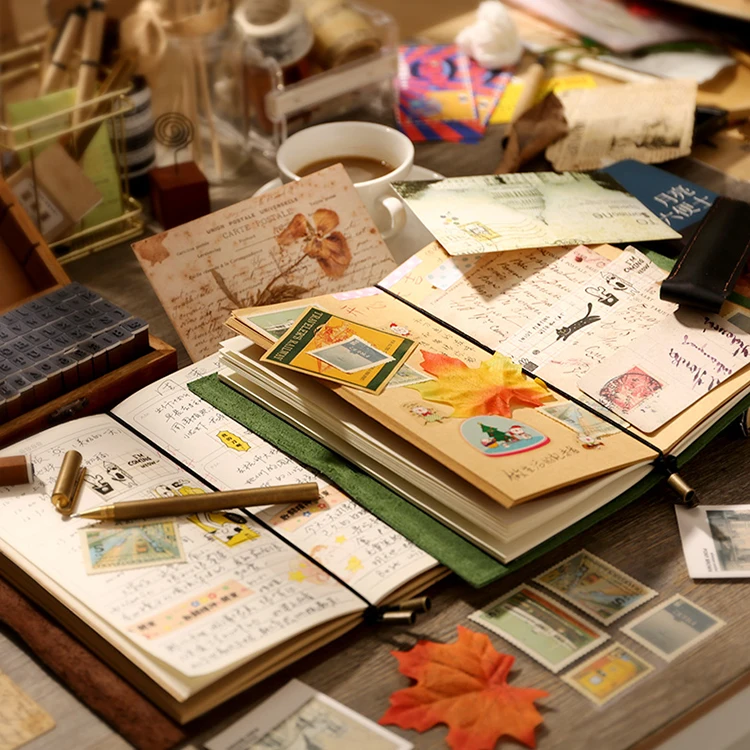 Personalized Classical Vintage Handmade Refillable Genuine Leather Notebook Travel Journal Diary 22 x 12cm