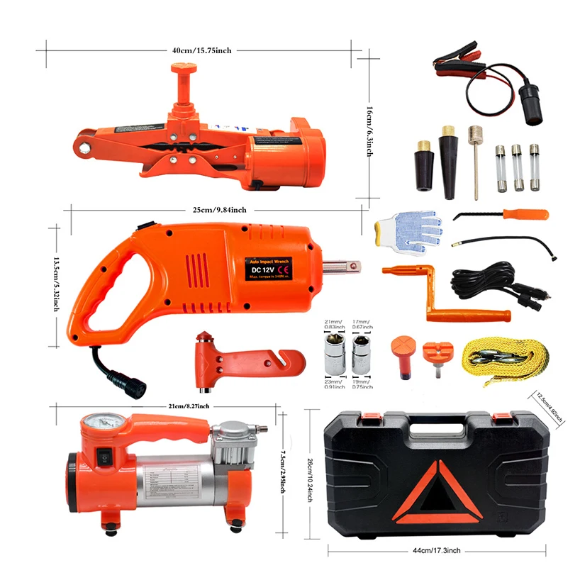 Hot Sell Multi-Functional Electric Car Jack Tire Removal 3 In 1 Electric Car Hydraulic Floor Jack 1-10t For Other Car Tools