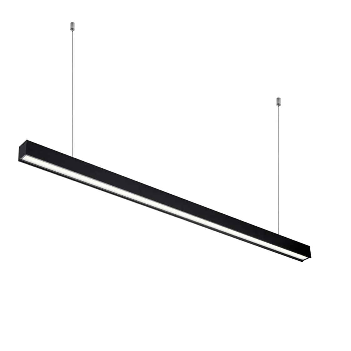 Manufacturer Provides Black Modern Indoor Ceiling Batten LED Linear Light Light Minimalist Office LED Strip Chandelier