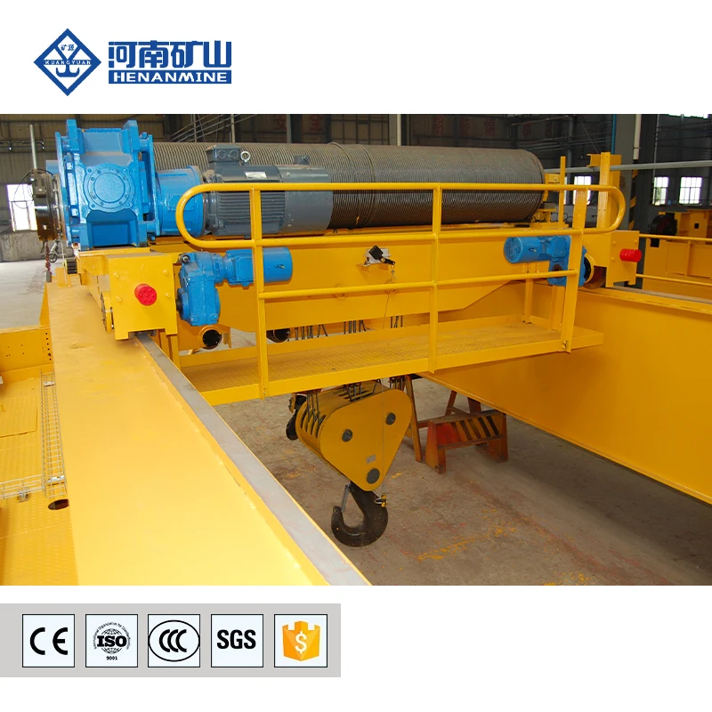 European design bridge crane double beam winch hard gear KSQ VFD control stepless