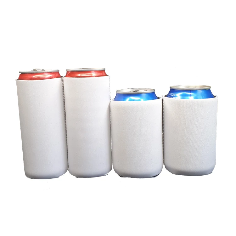 Blank White DIY Sublimation Neoprene Slim Beer Soda Can Coolers Holder