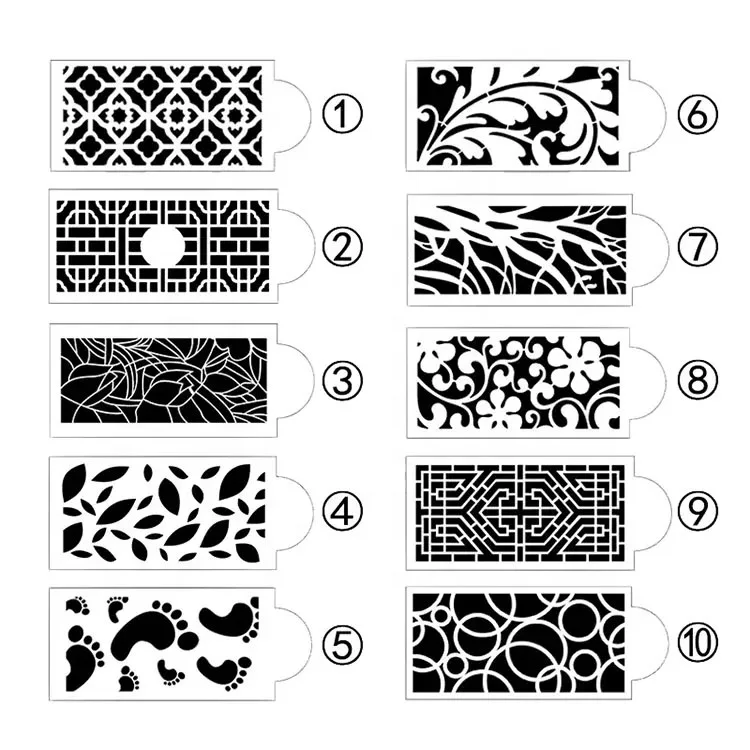 Plastic Spray Flower Template Stencil Mesh Lace Fondant Cake Stencils for Cake Decoration Supplies
