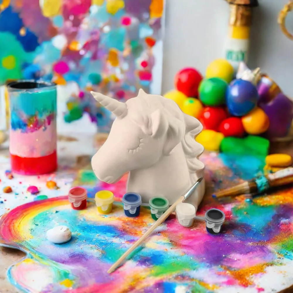 Paint Your Own Unicorn ceramic painting kit craft supplies