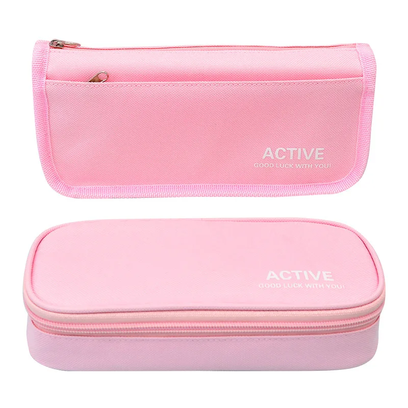 Простой пенал для шести детей, оптовая продажа канцелярских принадлежностей, ткань Оксфорд, Брезентовая ручка большой емкости, фабрика