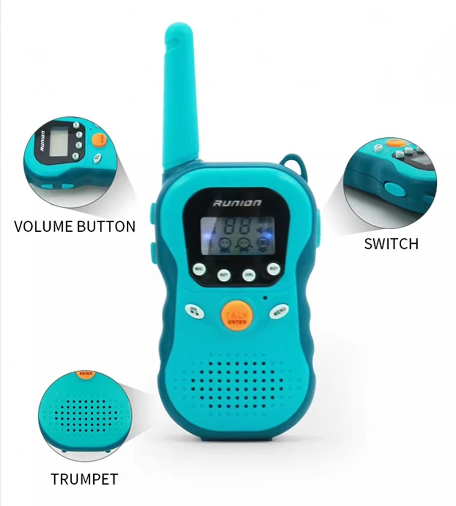 Christmas Gifts for Kids 22 Channels 3 Kms Range 2 Way Radio Walkie Talkies Light-Up Toys for Children