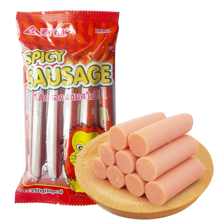 Chinese Chundu sausage Halal certificated exporting spicy chicken flavor sausage