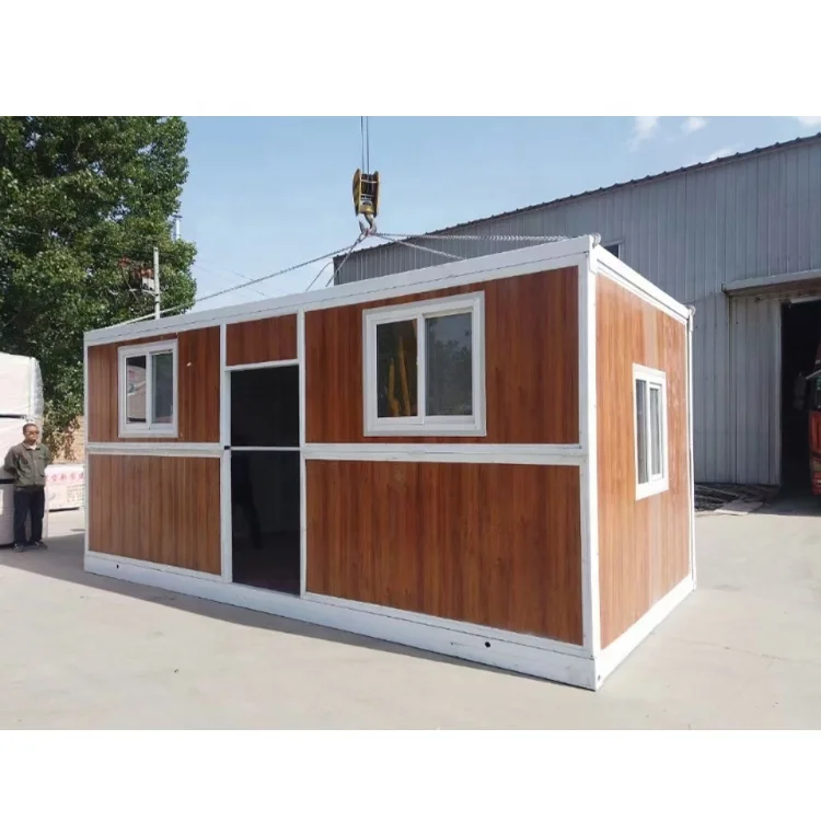 Low cost collapsible prefab foldable luxury container house 20ft folding container home