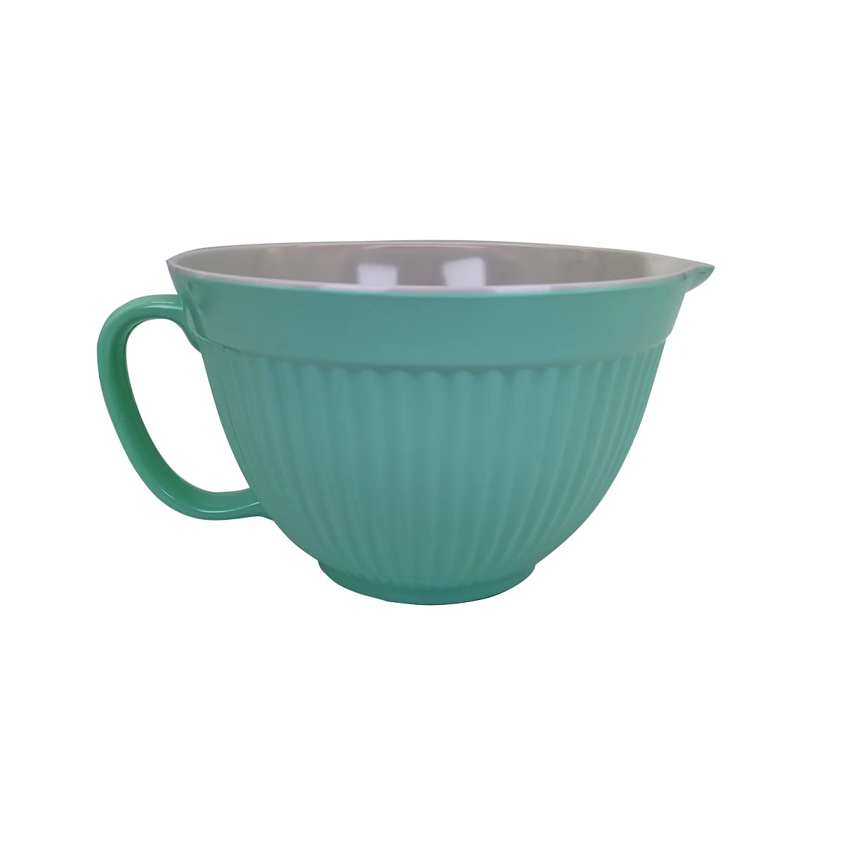 
durable melamine batter bowl Built-in spout and handle for mixing, pouring and storing cake, pancake, with non-slip bottom 