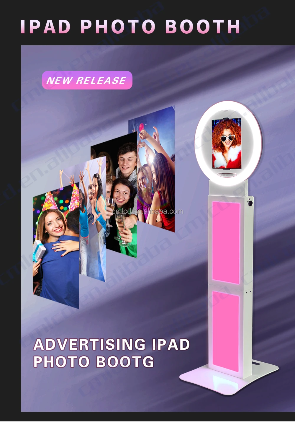 LED-lit iPad Photo Booth for Weddings: Portable and Ready to Capture Your Special Day