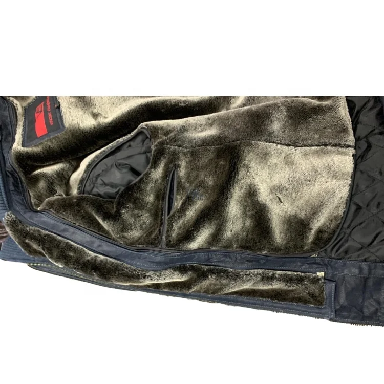 
OEM high quality overcoat thicken leather sports outdoor wind proof jacket 