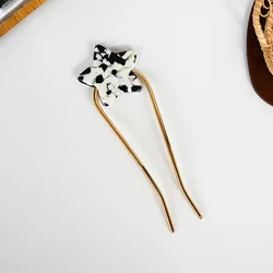 Hair accessories Acetic acid heart star u-shaped hair fork heart five-pointed star metal hairpin headwear hair tray
