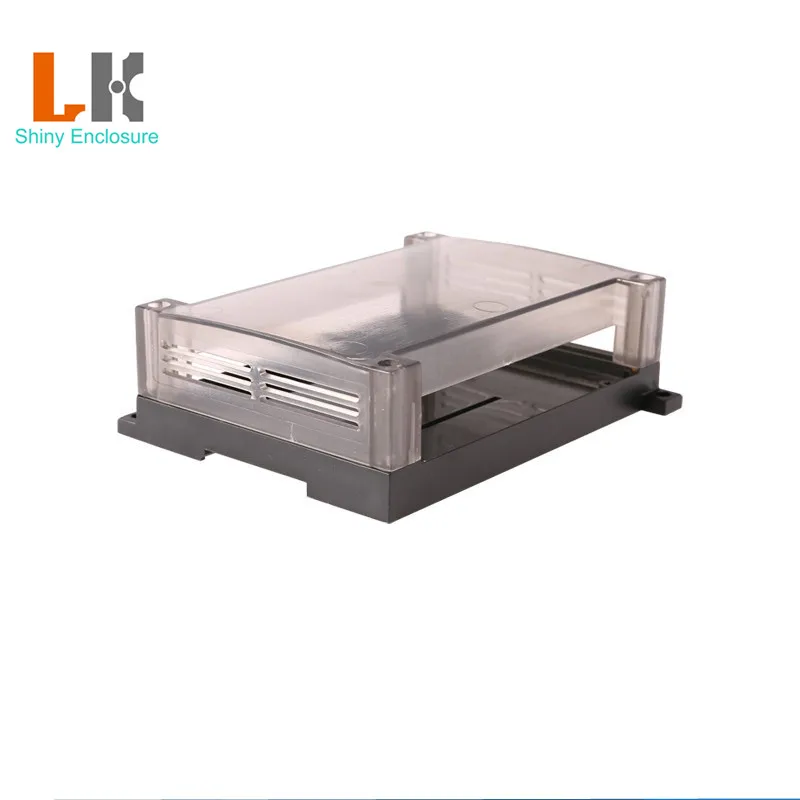 125*90*40mm Clear Cover Plastic Din Rail Plc Enclosure Equipment Housing