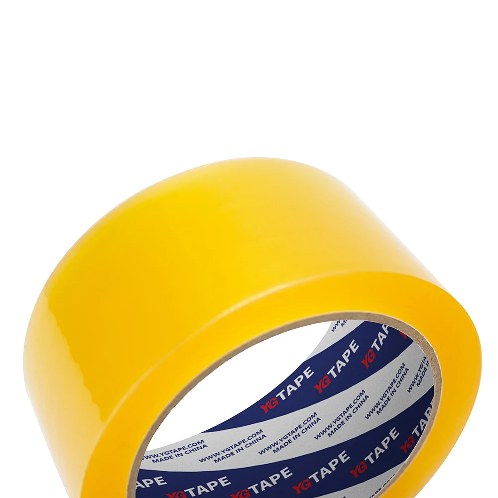 Rubber Base Yellowish Color Custom Design Sealing Bopp Tape