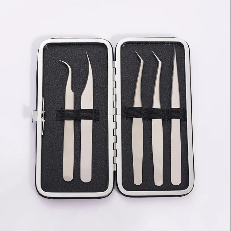 Eyebrow Use and Pointed Tip Type eyelash extension tweezers volume lash tweezers Russian volume tweezers