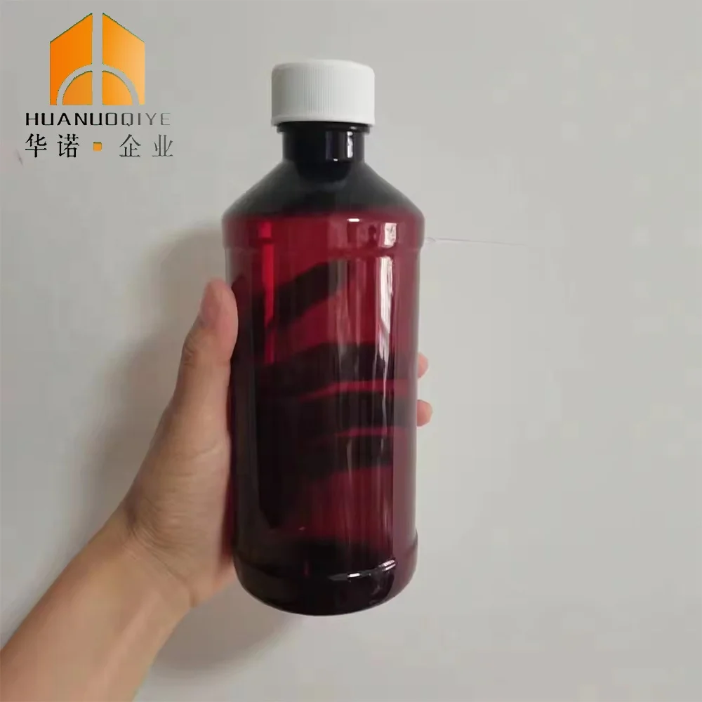 473ml 16oz 500ml Empty Wockhardt Prescription Cough Syrup Lean Bottles Medicine Arch Plastic Bottle with qr Code and Seals