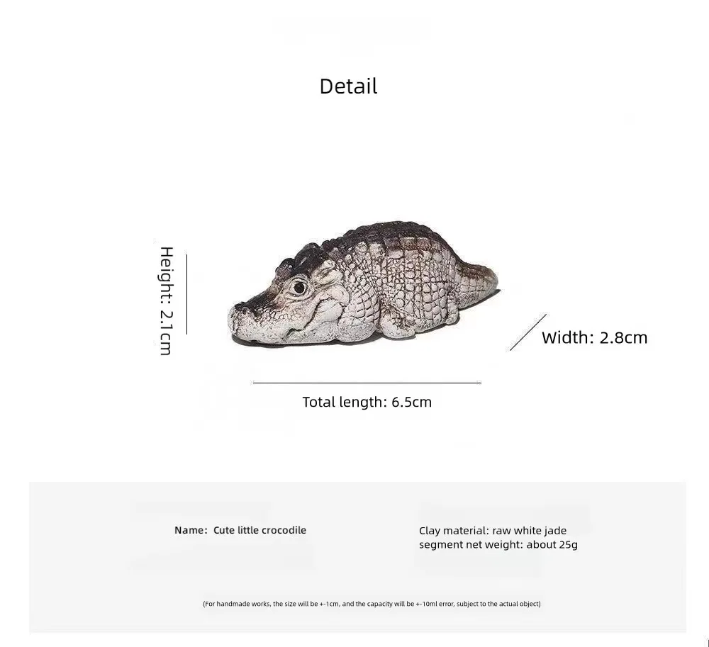 Creative Garden Decoration Mini Cute Crocodile Baby Animal  Art Craft Ornament Outdoor Swimming Pool Realistic Decoration