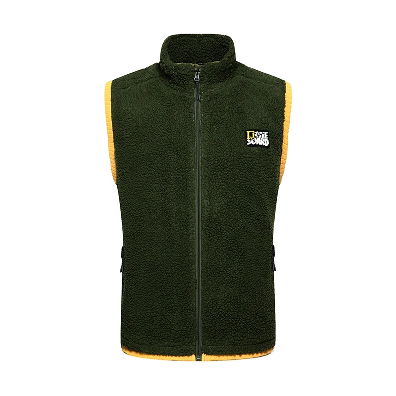 
Wholesale Men Winter Lambswool Padded Full Zipper Pocket Jacket Vest 