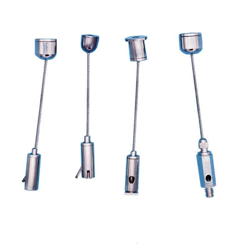 Brass Wire Rope Clip Adjustable Cable Gripper Nickel External Thread Gripper Light Hanging Kits