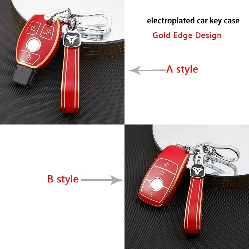 Premium Soft TPU Key Case Cover for Mercedes Benz  C E S M CLS CLK G Class Keyless Smart Key Fob shell