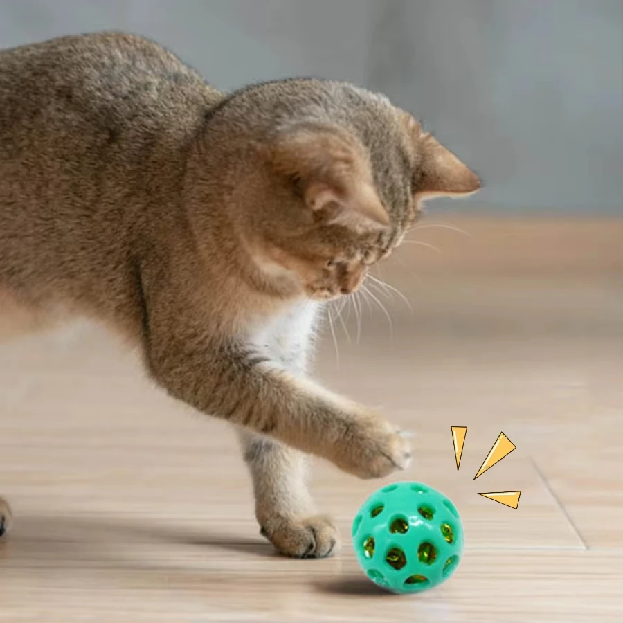 Wholesale Sale Tpr Rubber Interactive Cat Bell Ball Dog Pet Chew Toy Tpr Pet Ball Toys With Bell