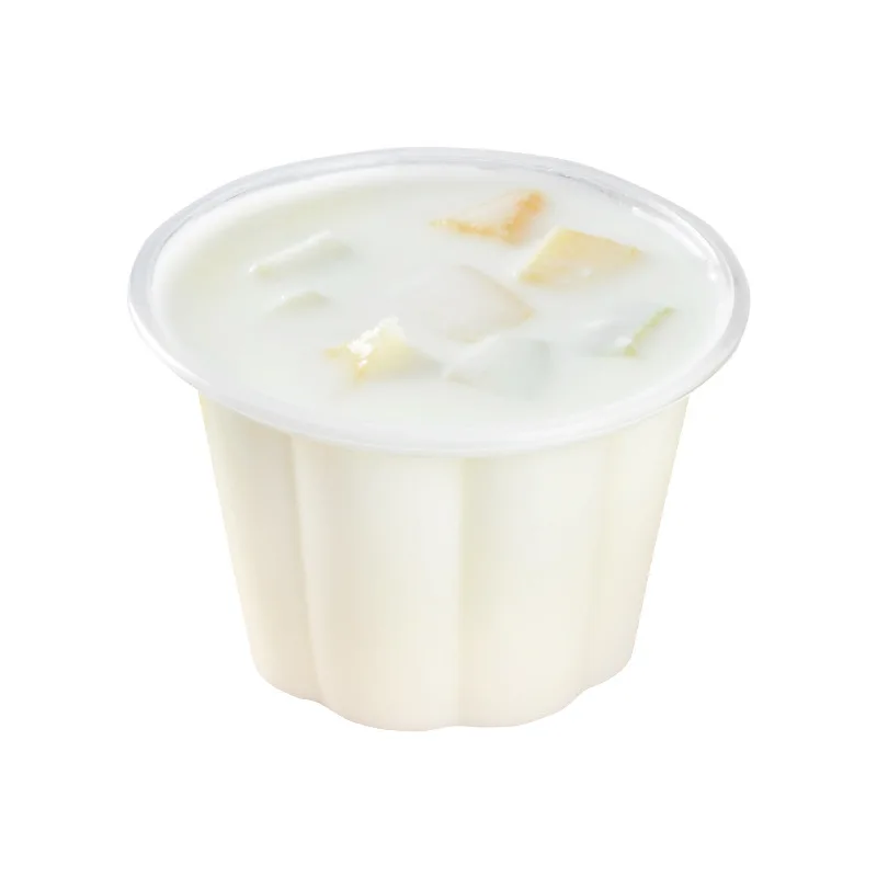 Прозрачная чашка 245 мл в форме цветка на вынос контейнер tiramisu пластиковая одноразовая крутая для десерта с полукруглой крышкой