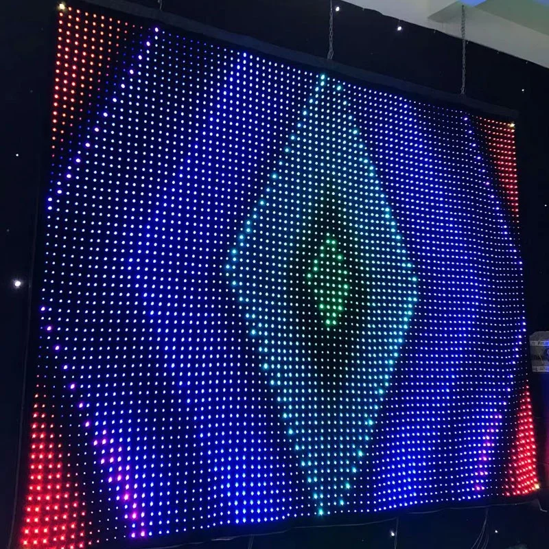 P5 3x4M Stage background Led video curtain star cloth