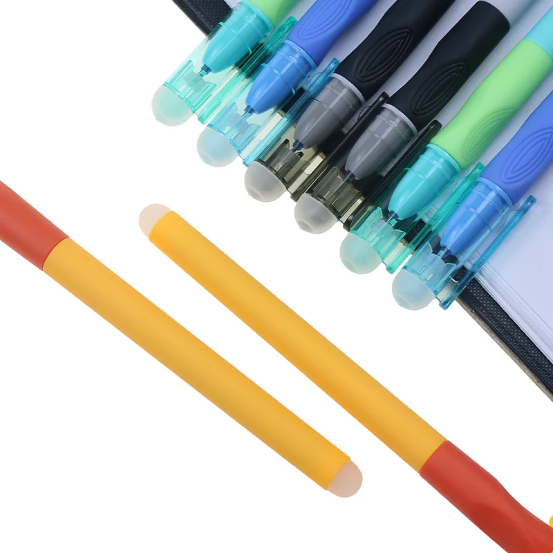 BECOL Wholesale Water-based Gel Ink Pen Protect Hand Heat Sensitive Erasable Pen Cute Student Plastic Gel Pen with Eraser
