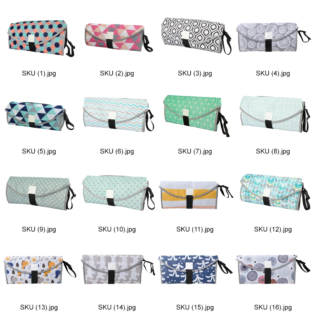 OEM Design Portable Polyester Diaper Changing Pad Waterproof Folding Nappy Pad Baby Changing Mat