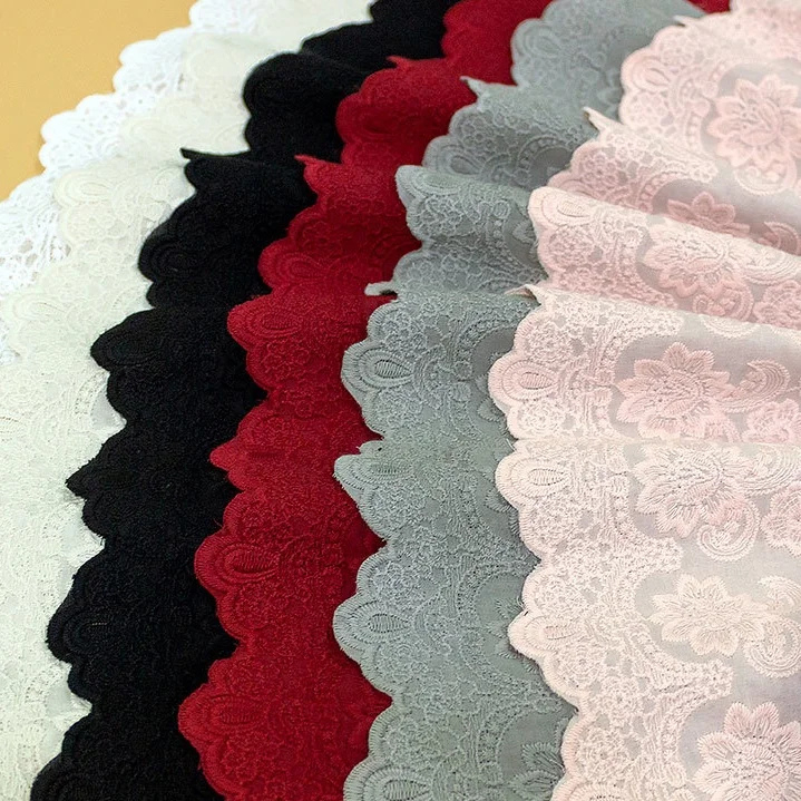 Home textile multi colors 100% cotton lace border trimming