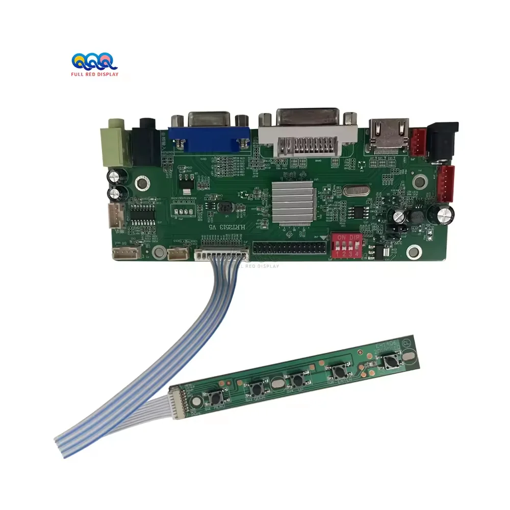 Full Red Three Interfaces  Vga  Dvihdmi Screen Driver Board Usb Driver Board Lcd Controller Universal Motherboard