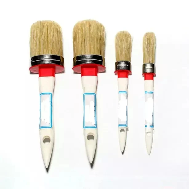 Wholesale Hot Sale Different Size Roping Round Paint Wall Brush 5pcs Wood Handle Paint Brush Set