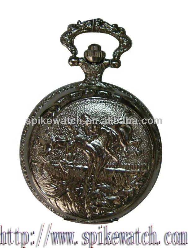 Cheap Antique Plain Pocket Watch With Horses