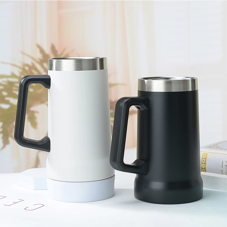 Europe stocked double wall vacuum thermo insulated beer mug beer for sublimation