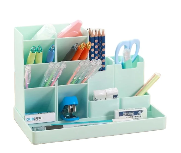 Large Capacity Desk Pen Holder Pencil Makeup Storage Box Desktop Organizer Stand Case School Office Stationery