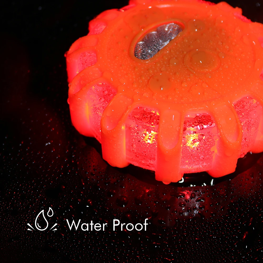 VCAN Road Safety Emergency 9 Modes Magnetic Rechargeable LED Road Flare Flashing