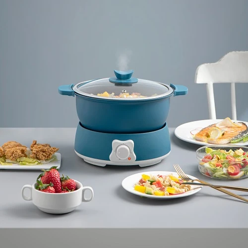 
Electric hot pot multi function cooker non stick coating dismountable mini pot 