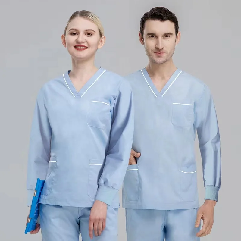 Nursing Hospital Sets Medical Scrubs Suit Doctor Nurse Hand Wash Clothes Set Dental and Oral Beauty Salon Work Clothes